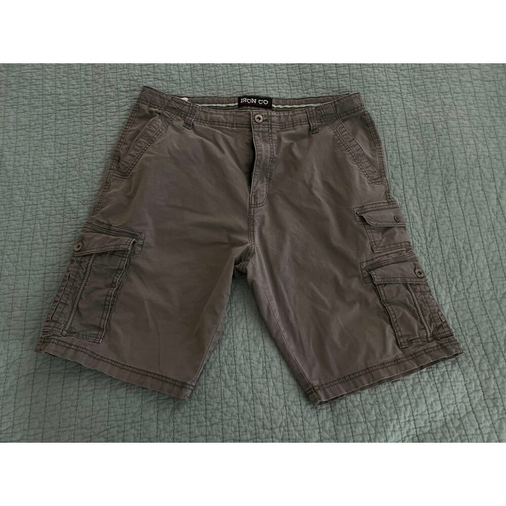 Iron CO Mens Cargo Gray Shorts Size 36